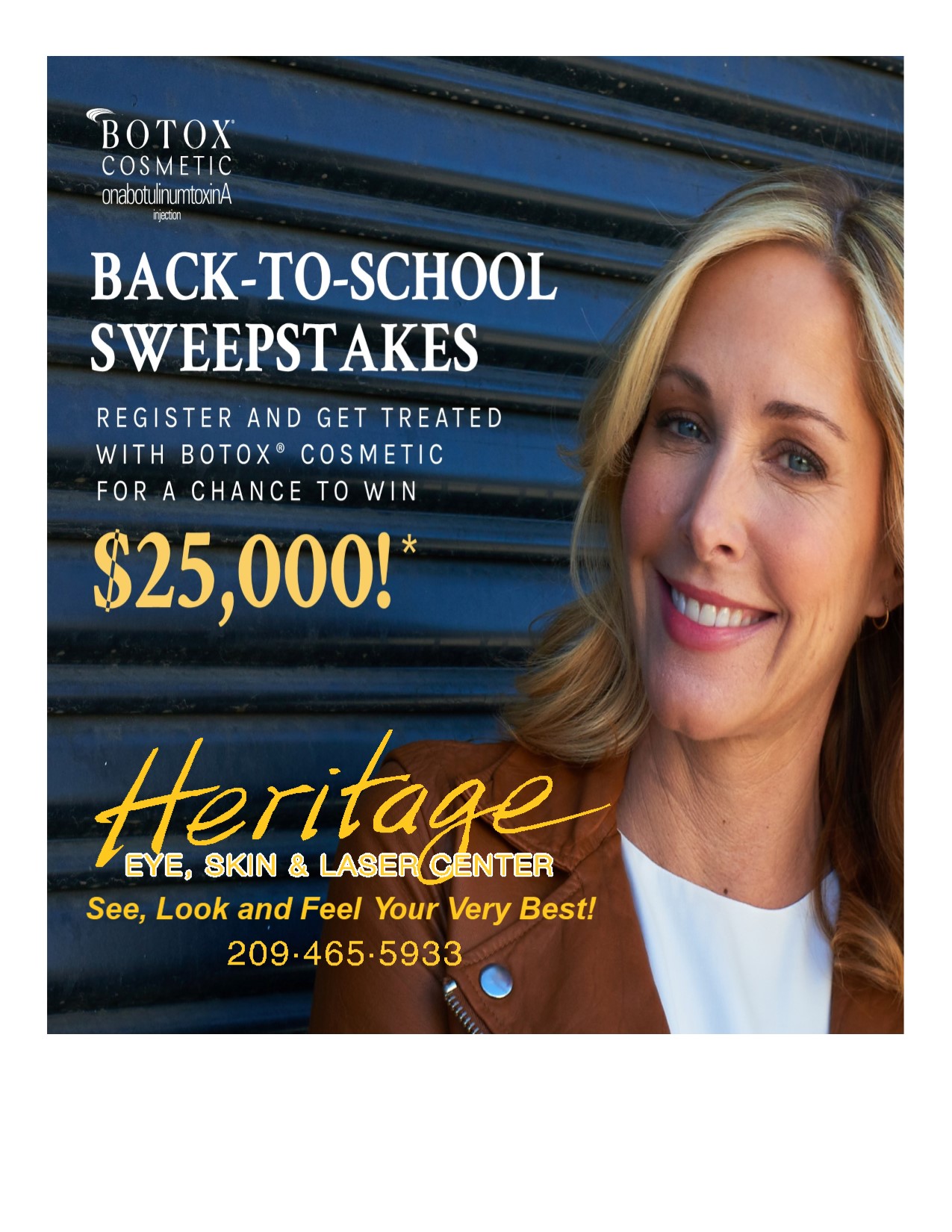 EXCITING NEWS!  Allergan is launching the BOTOX® Cosmetic Back-To-School Sweepstakes!