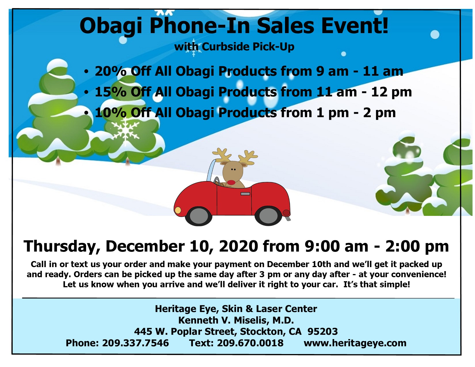 December 2020 Obagi Phone In Sale Event